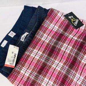 Art Class Pink Plaid Skirt and 2 pairs of Jeggings